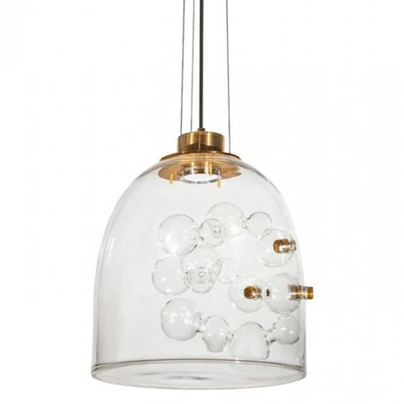 Подвесной светильник Lamps Inside Bubbles side bell Золотой Прозрачный в Воронеже | Loft Concept 