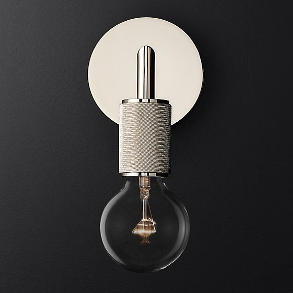 Бра RH Utilitaire Single Sconce Silver Никель в Воронеже | Loft Concept 