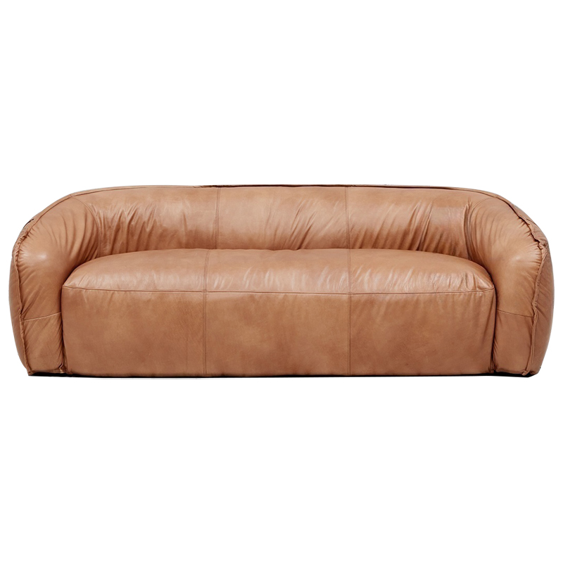 Трехместный диван с кожаной обивкой коричневый Coste Leather Sofa Коричневый Трехместный диван с кожаной обивкой коричневый Coste Leather Sofa Коричневый в Воронеже | Loft Concept