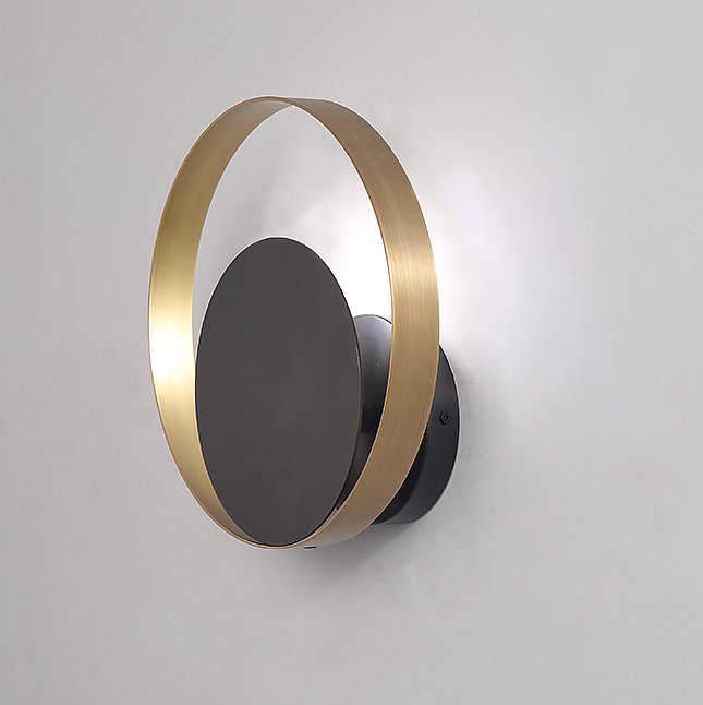 Бра VeniceM CIRCLE WALL LAMP Латунь Черный в Воронеже | Loft Concept 