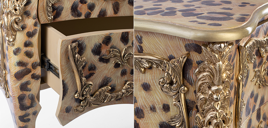 Комод стиль рококо Ref 573 Commode L. XV Leopard Комод стиль рококо Ref 573 Commode L. XV Leopard - Loft-Concept в Воронеже