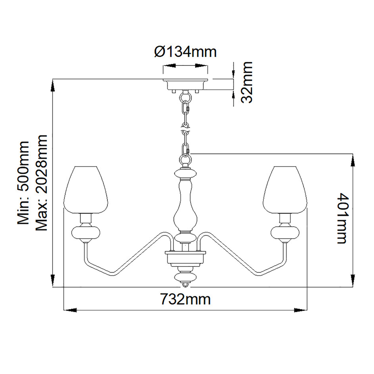  Люстра с 5-ю стеклянными плафонами в форме бокалов и угловыми кронштейнами Elstead Lighting в Воронеже
