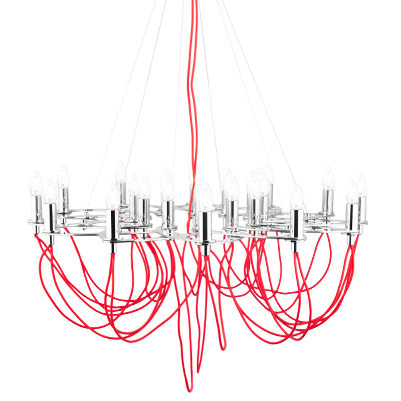 Люстра Lorkcan Красный Серебряный в Воронеже | Loft Concept 