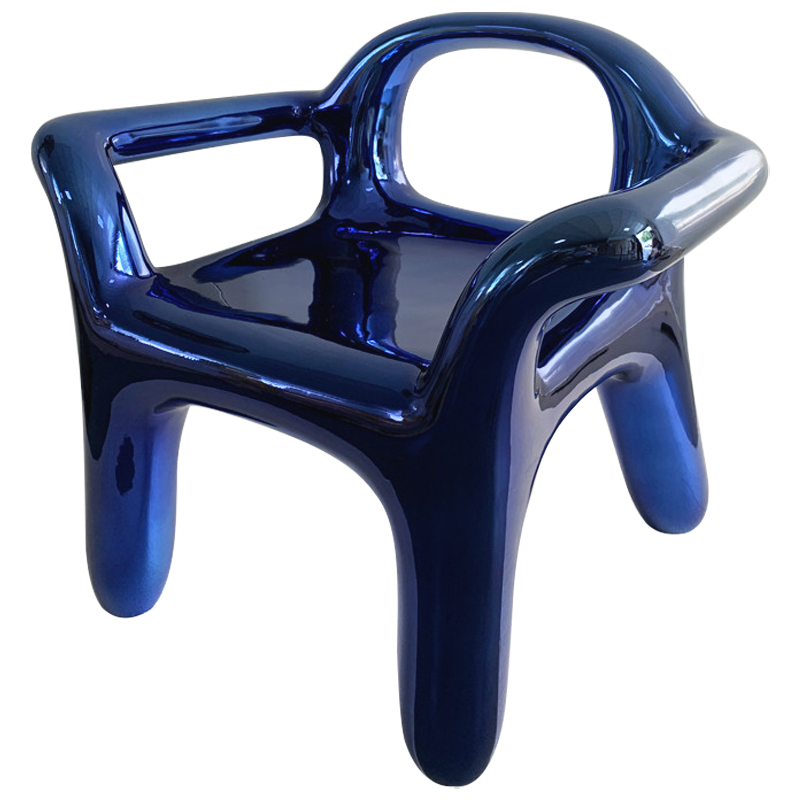 Кресло Deep Blue Metallica Shine Armchair Синий в Воронеже | Loft Concept 