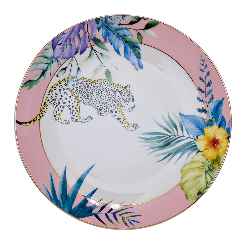 Тарелка NATURE Guepard pink Мульти Тарелка NATURE Guepard pink Мульти в Воронеже | Loft Concept