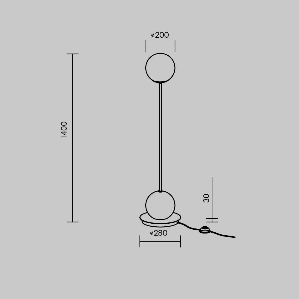 Напольный торшер светодионый Twins 3000К 20Вт в Воронеже
