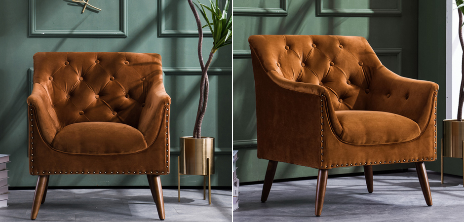 Кресло Terracotta Velvet Armchair Кресло Terracotta Velvet Armchair - Loft-Concept в Воронеже