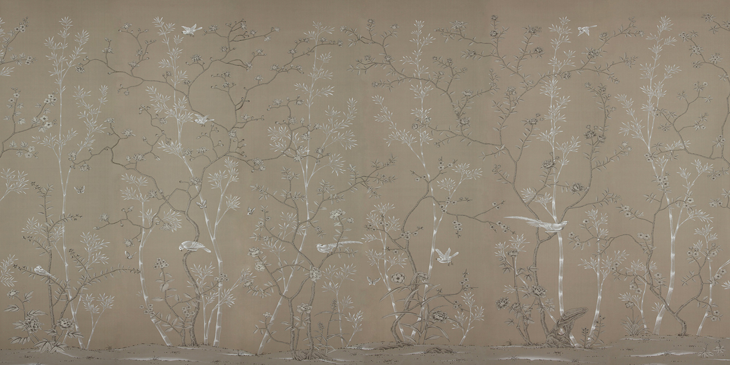 Обои ручная роспись Portobello Lead Grey II - фото