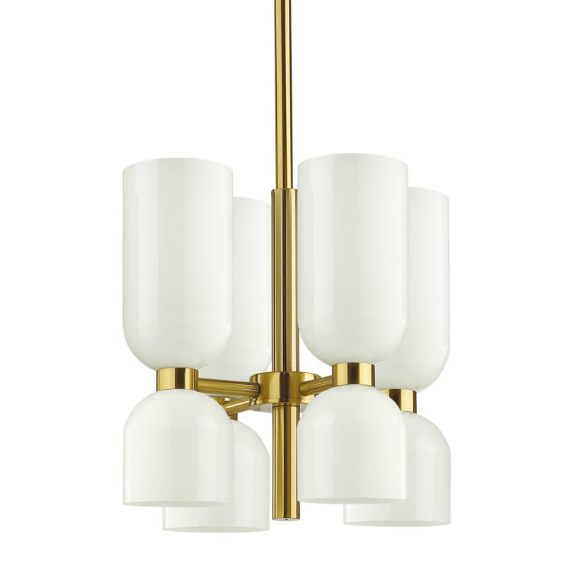 Люстра Lightmaker Studio Edie Chandelier 4 Белый Бронза Люстра Lightmaker Studio Edie Chandelier 4 Белый Бронза в Воронеже | Loft Concept