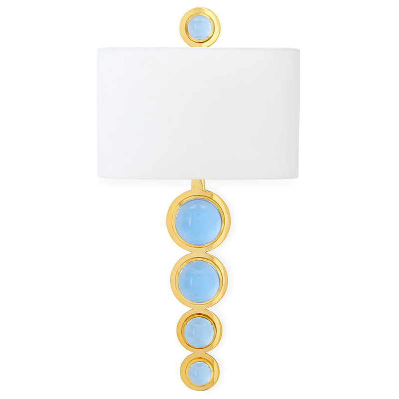 Бра GLOBO SCONCE Jonathan Adler Белый Голубой Золотой в Воронеже | Loft Concept 