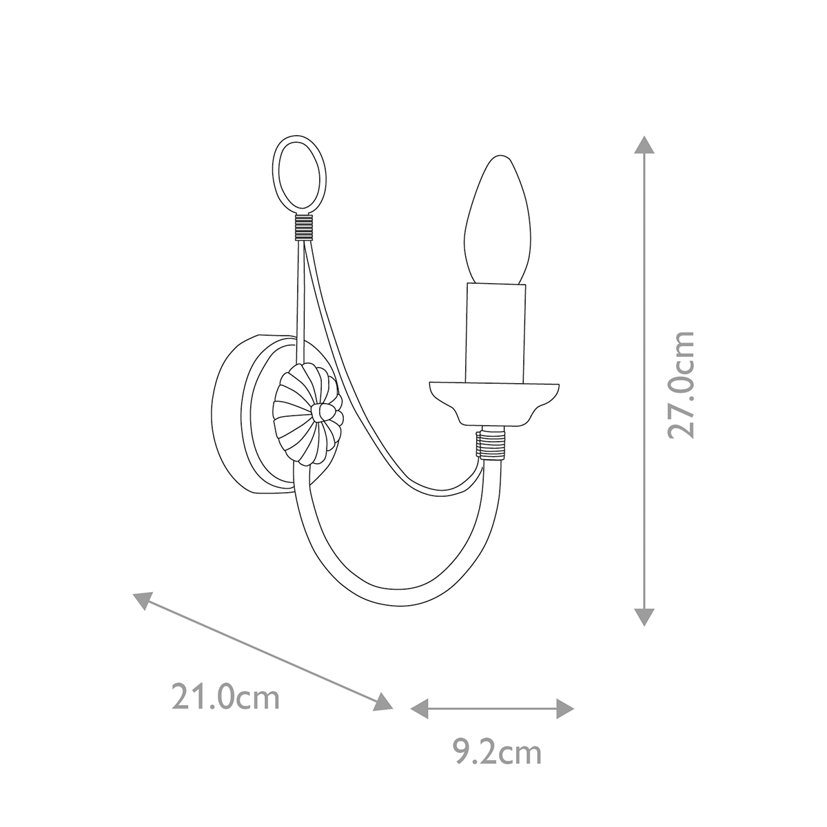 Бра черного цвета с лампой в форме свечи Elstead Lighting в Воронеже