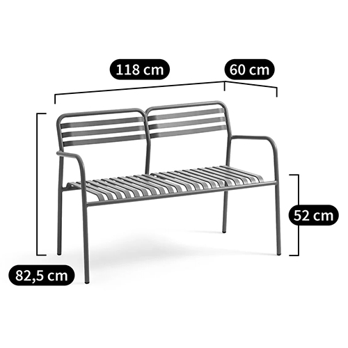 Скамья из алюминия Mack Metal Bench Green в Воронеже