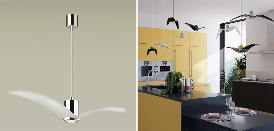Подвесной светильник Seagull Scope Chrome белый Подвесной светильник Seagull Scope Chrome белый - Loft-Concept в Воронеже