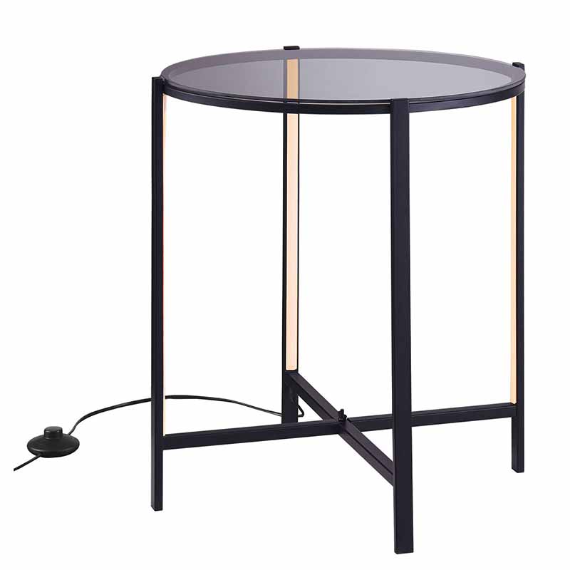 Приставной стол Galia Side Table Black LED Черный в Воронеже | Loft Concept 