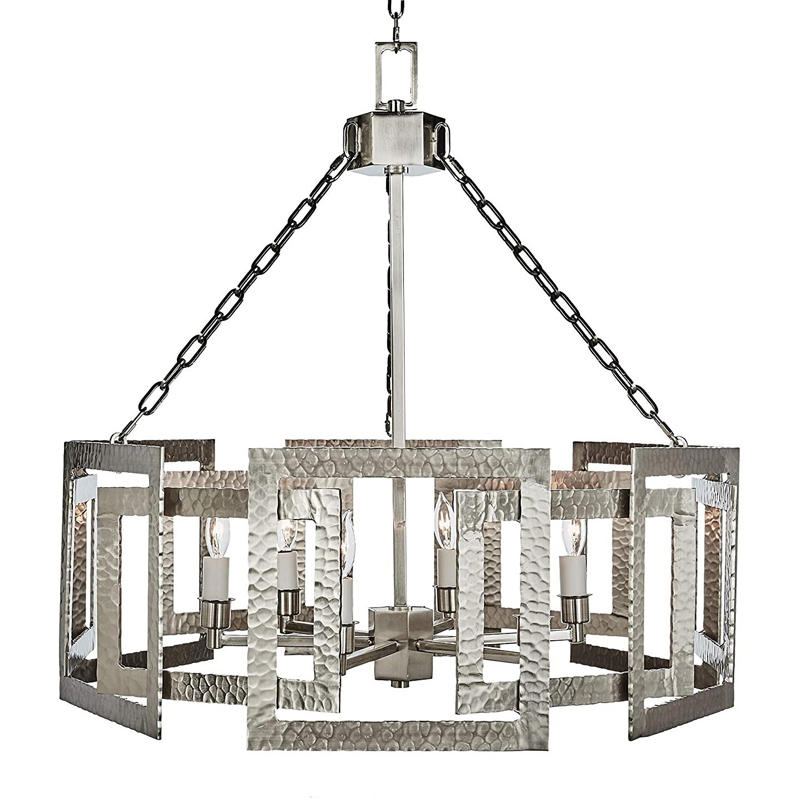 Люстра Textured Cage Pendant Lamp Silver Chandelier Серебряный в Воронеже | Loft Concept 