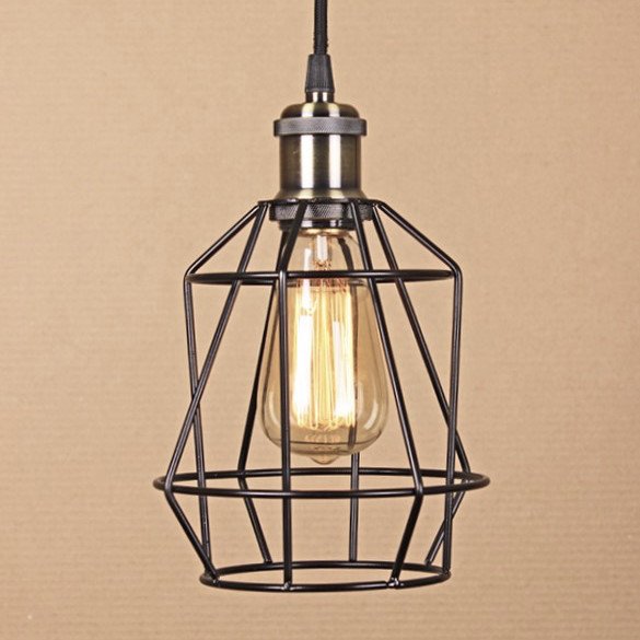 Подвесной светильник Wire Cage Pendant Pripl Black Черный в Воронеже | Loft Concept 