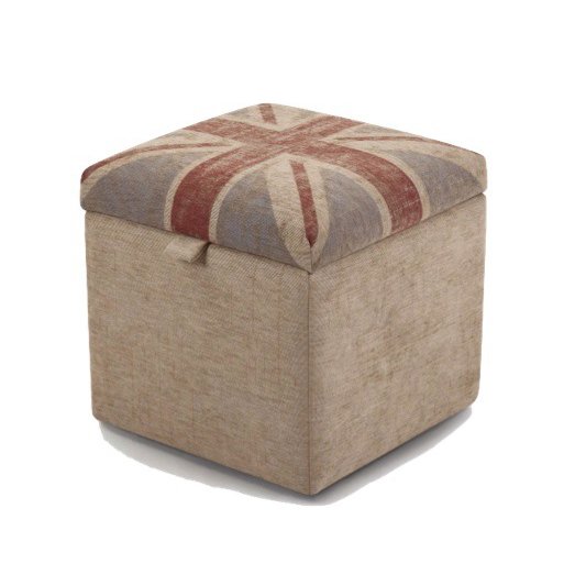 Пуф для хранения Jack Britannia Collection Бежево-серый Пуф для хранения Jack Britannia Collection Бежево-серый в Воронеже | Loft Concept