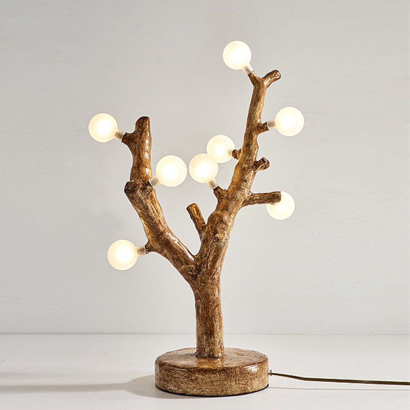 Настольная лампа Tree branch Table Lamp Коричневый Белый в Воронеже | Loft Concept 