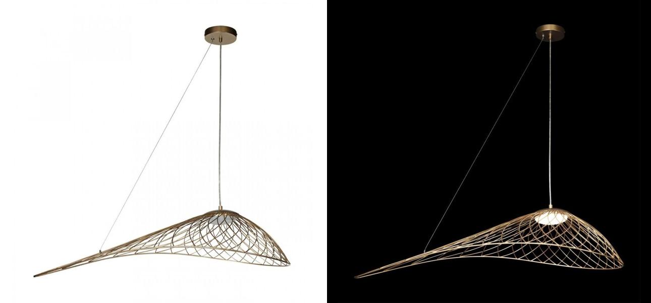 Светильник подвесной Friture Vertigo Pendant Gold 75 см - фото