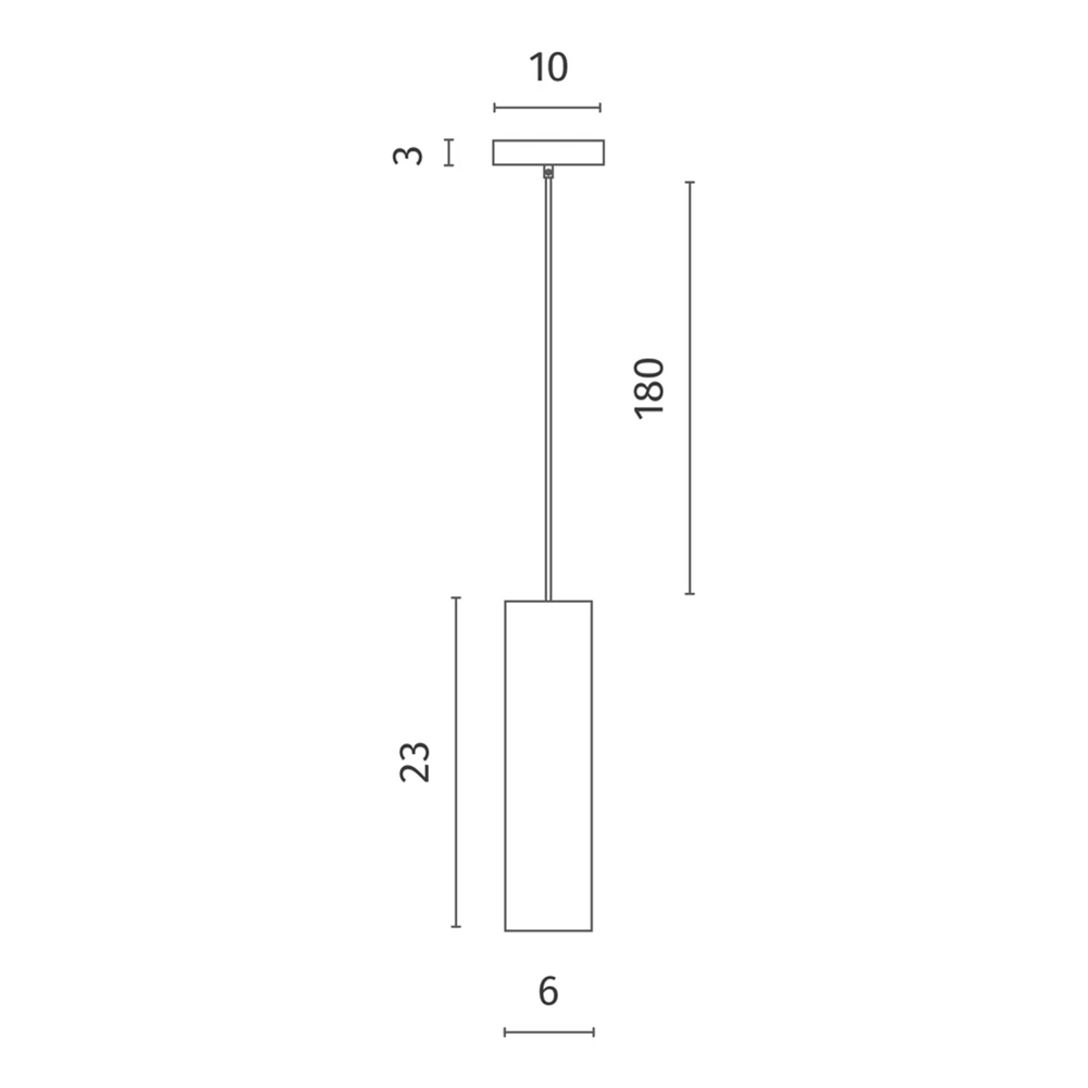 Подвесной светильник в форме цилиндра Douro Light черный бетон в Воронеже