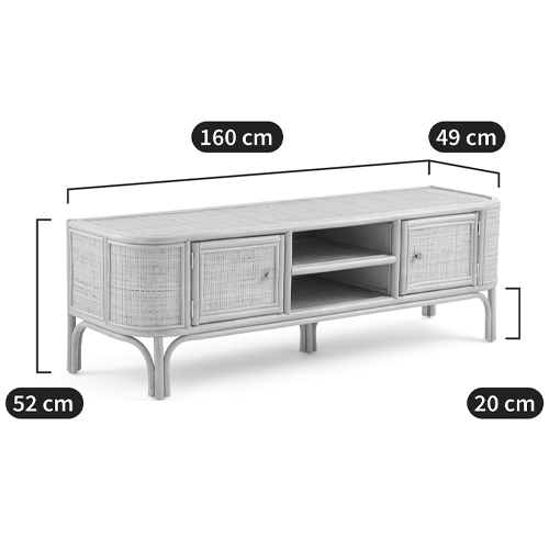 ТВ-тумба из плетеного ротанга Simone Rattan TV Stand в Воронеже