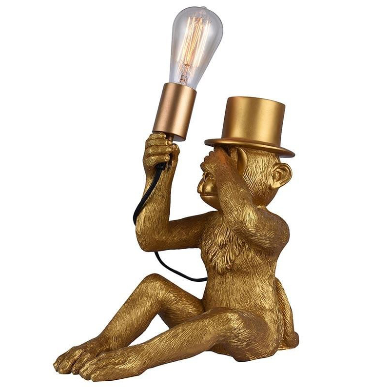 Настольная лампа Circus Monkey Table lamp Золотой Черный в Воронеже | Loft Concept 