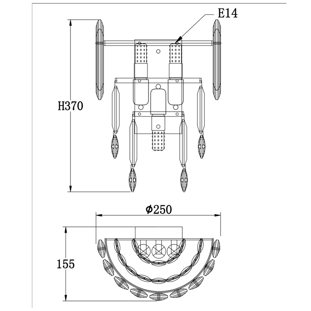 Бра с хрустальными подвесками Gorgeous Crystal Light в Воронеже