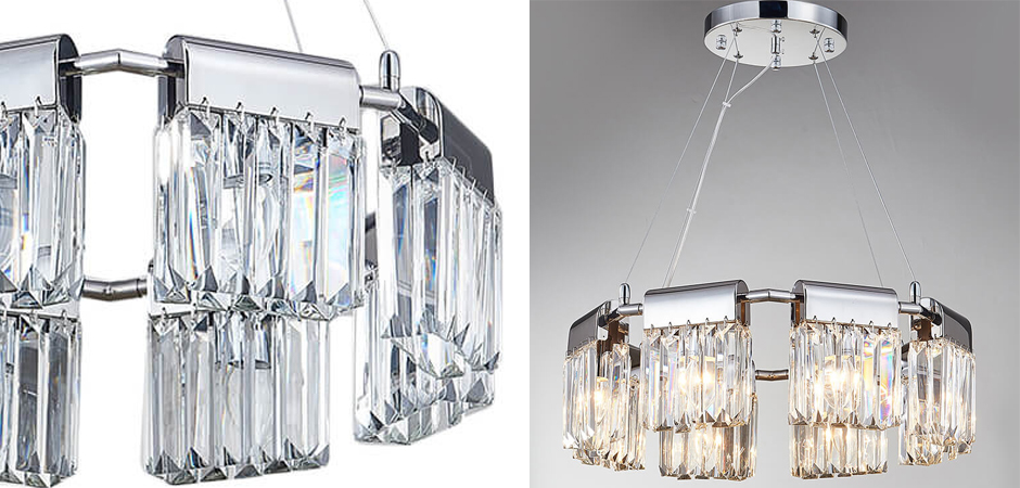 Люстра Crystal Pendants chrome 8 Люстра Crystal Pendants chrome 8 - Loft-Concept в Воронеже