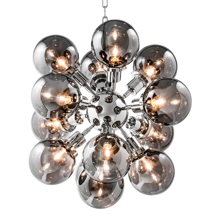 Люстра Chandelier Ludlow Nickel Никель Дымчатый (Smoke) в Воронеже | Loft Concept 