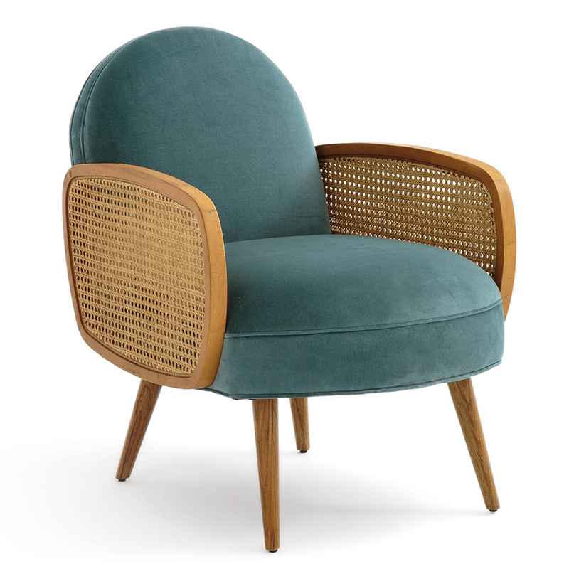 Кресло Morten Wicker Turquoise Armchair Бирюзовый в Воронеже | Loft Concept 