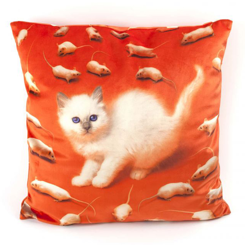 Подушка Seletti Cushion Kitten Мульти в Воронеже | Loft Concept 