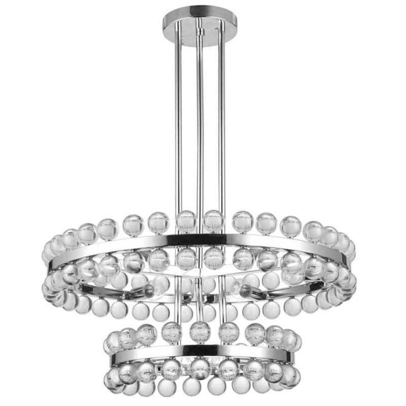 Sacramento Transparent Balls Two Circle Chandelier  Хром Прозрачный в Воронеже | Loft Concept 