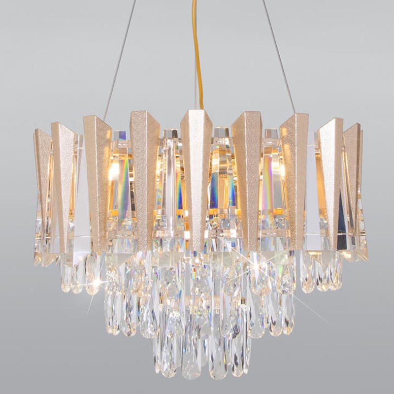 Люстра Crystal Edge Chandelier Прозрачный (Transparent) Золотой в Воронеже | Loft Concept 