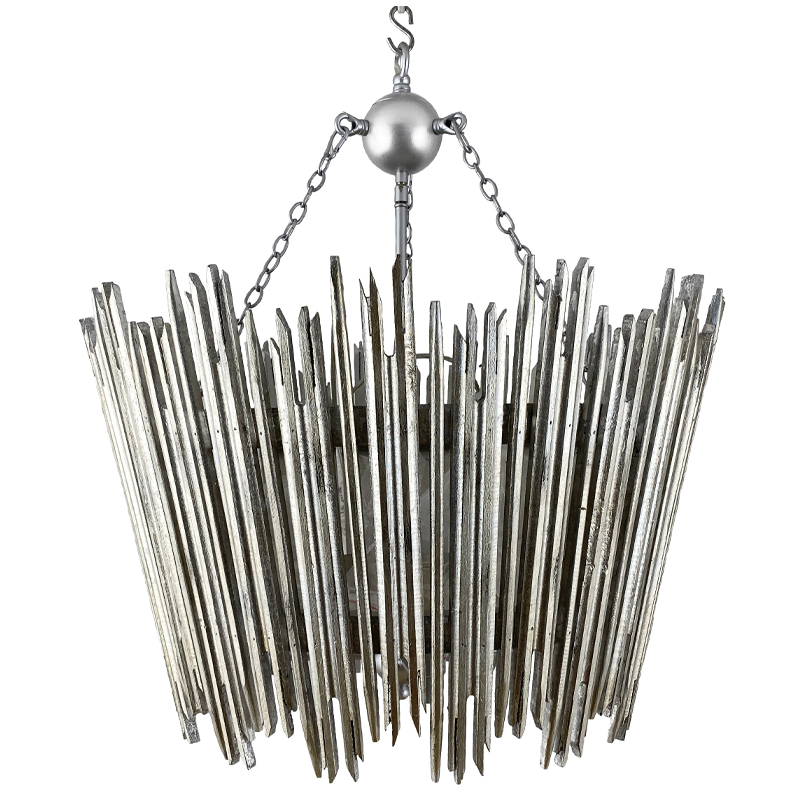 Люстра Ragna Silver Wooden Rods Chandelier Серебряный в Воронеже | Loft Concept 