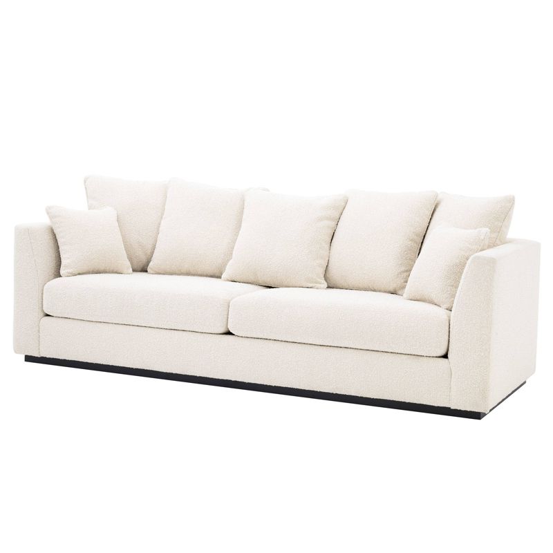 Диван Eichholtz Sofa Taylor boucle cream Кремовый Черный в Воронеже | Loft Concept 