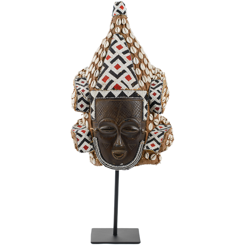 Маска African Mask with Sophisticated headgear Коричневый Мульти Черный в Воронеже | Loft Concept 