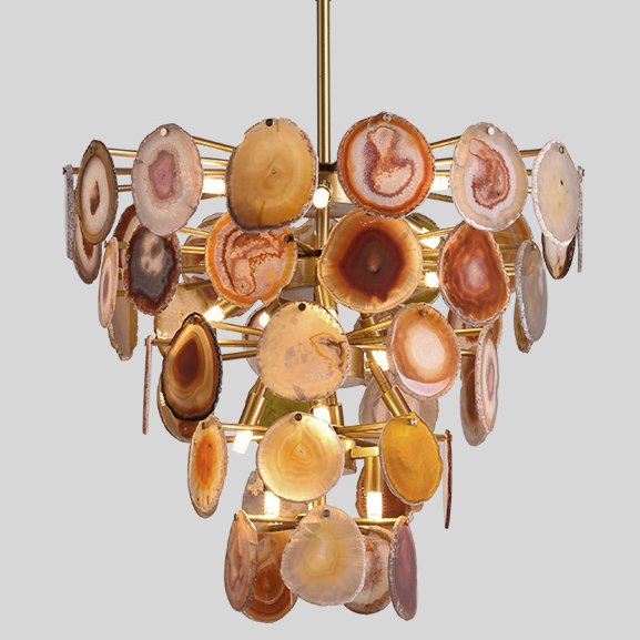 Люстра MARJORIE SKOURAS BEBE CHANDELIER AGATE natural Золотой в Воронеже | Loft Concept 