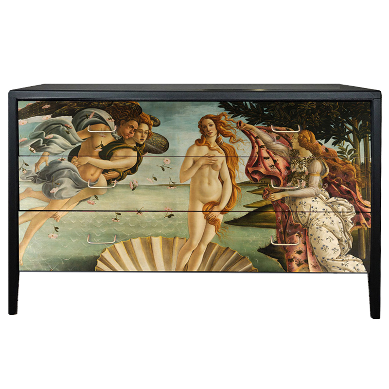 Комод Афродита Chest Of Drawers The Birth Of Venus Черный Бежево-серый в Воронеже | Loft Concept 