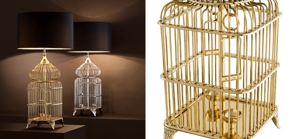 Настольная лампа Eichholtz Table Lamp La Cage Brass - Loft-Concept в Воронеже