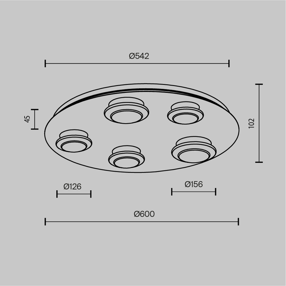 Потолочный светильник Pharao 3000К 56Вт в Воронеже