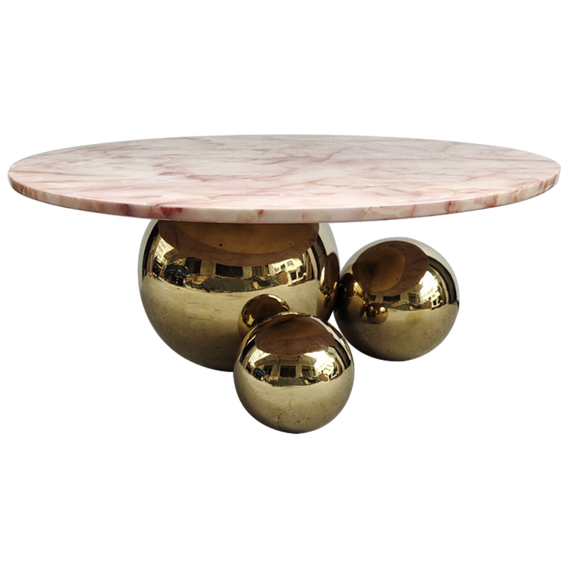 Кофейный стол Ball Metal Gold Coffee Table Золотой Дымчатая Роза в Воронеже | Loft Concept 