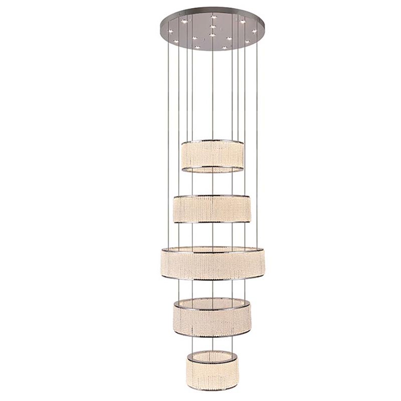 Люстра Crystal Shine Naomi 5 rings Chandelier Хром Прозрачный (Transparent) в Воронеже | Loft Concept 