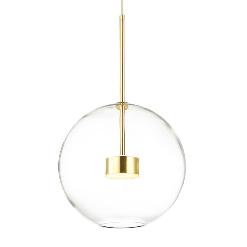 Подвесной светильник Transparent Bubble Pendant Gold One Глянцевое золото Прозрачный в Воронеже | Loft Concept 