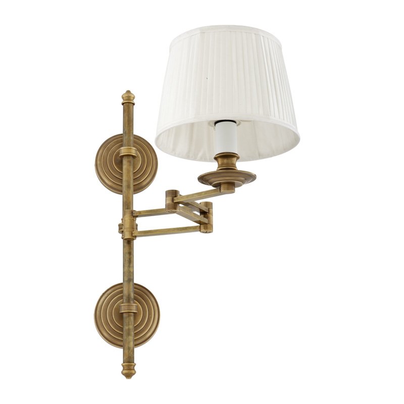 Бра Wall Lamp Favonius Brass Латунь Белый в Воронеже | Loft Concept 