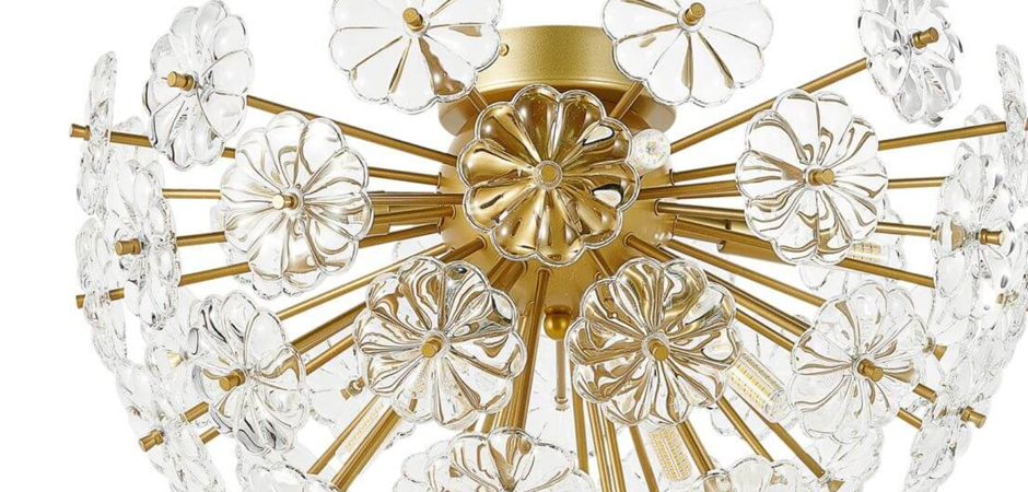 Потолочный Светильник Glass Flowers Sputnik Ceiling Потолочный Светильник Glass Flowers Sputnik Ceiling - Loft-Concept в Воронеже