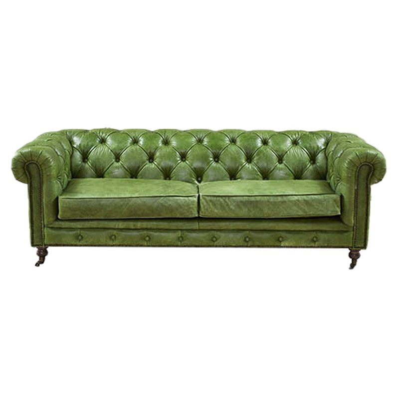 Диван Chesterfield leather Sofa green Зеленый в Воронеже | Loft Concept 