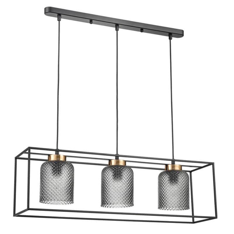 Люстра Myron Chandelier rectangular Черный Дымчатый (Smoke) в Воронеже | Loft Concept 