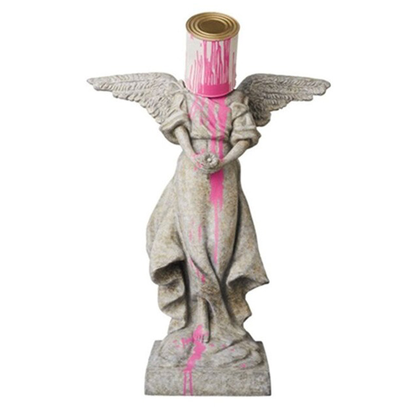 Статуэтка Banksy Rosa Engel Statue Серый Розовый в Воронеже | Loft Concept 