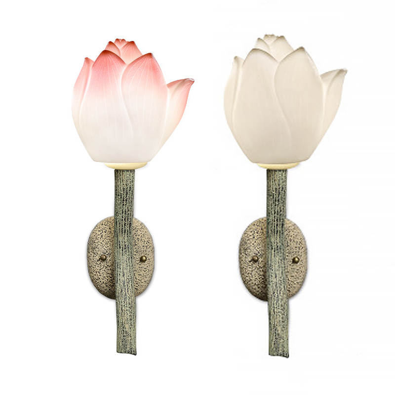 Бра Lotus Flower Sconce Розовый пастельный Белый Античный зеленый в Воронеже | Loft Concept 