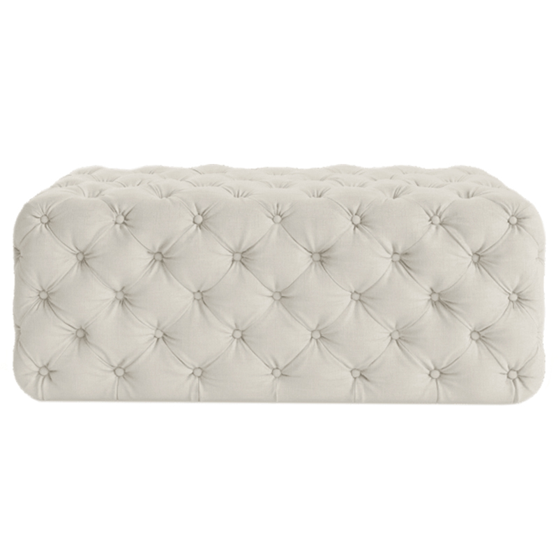 Оттоманка Capitone Rectangular Ottoman  ivory ( слоновая кость ) в Воронеже | Loft Concept 